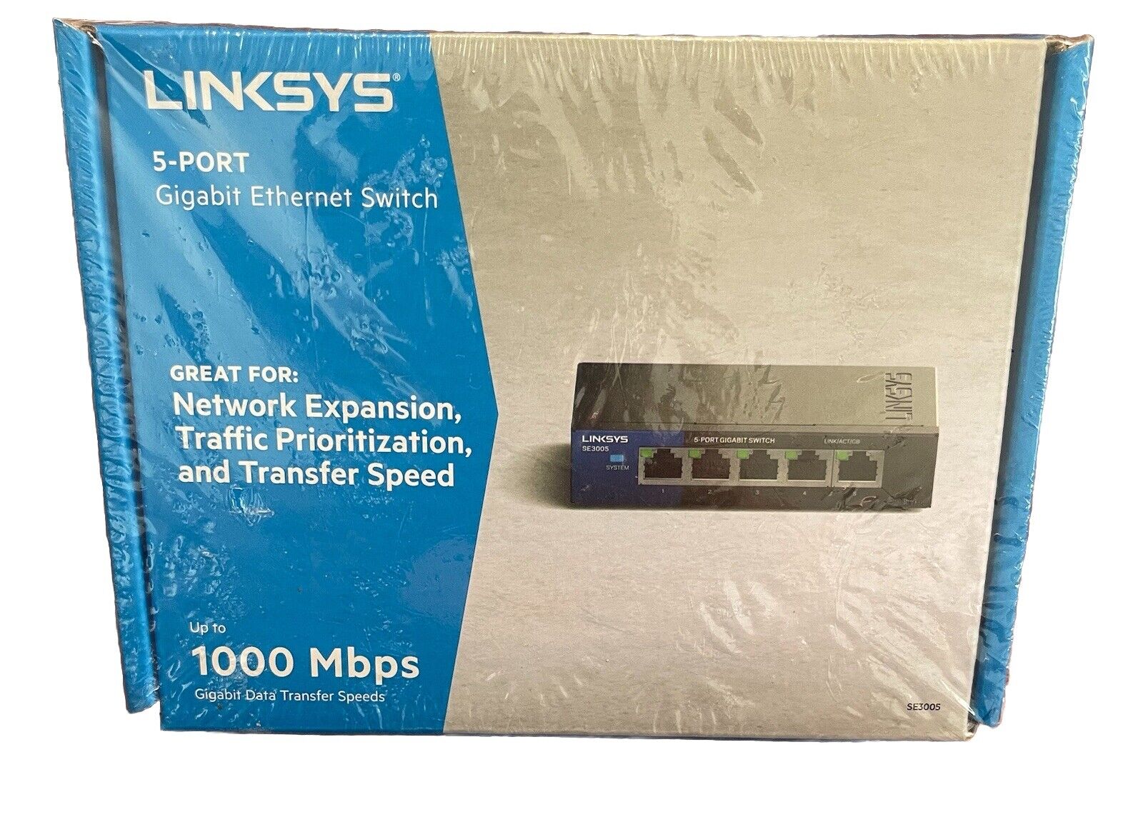Linksys SE3005 V2 5-port Gigabit Ethernet Switch Brand New Sealed