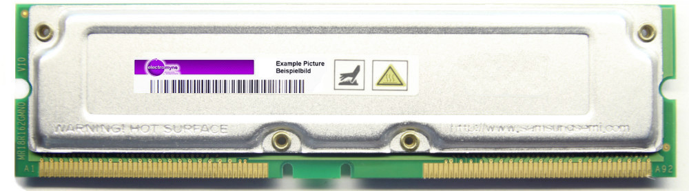 128MB Samsung Non-ECC RDRAM PC800-40 MR16R0828DR0-CM8 RIMM Rambus Memory Module