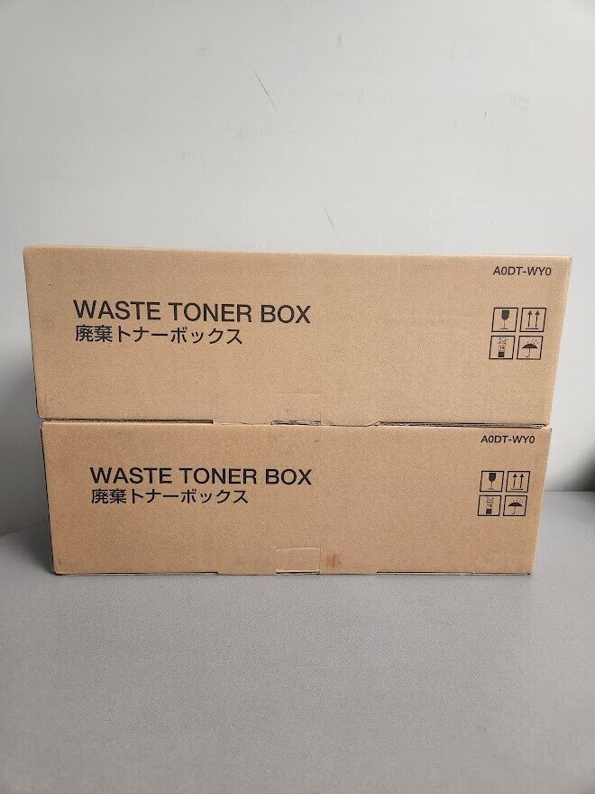 Konica Minolta A0DT-WY0 (A0DTWY0) Waste Toner Container lot of 2