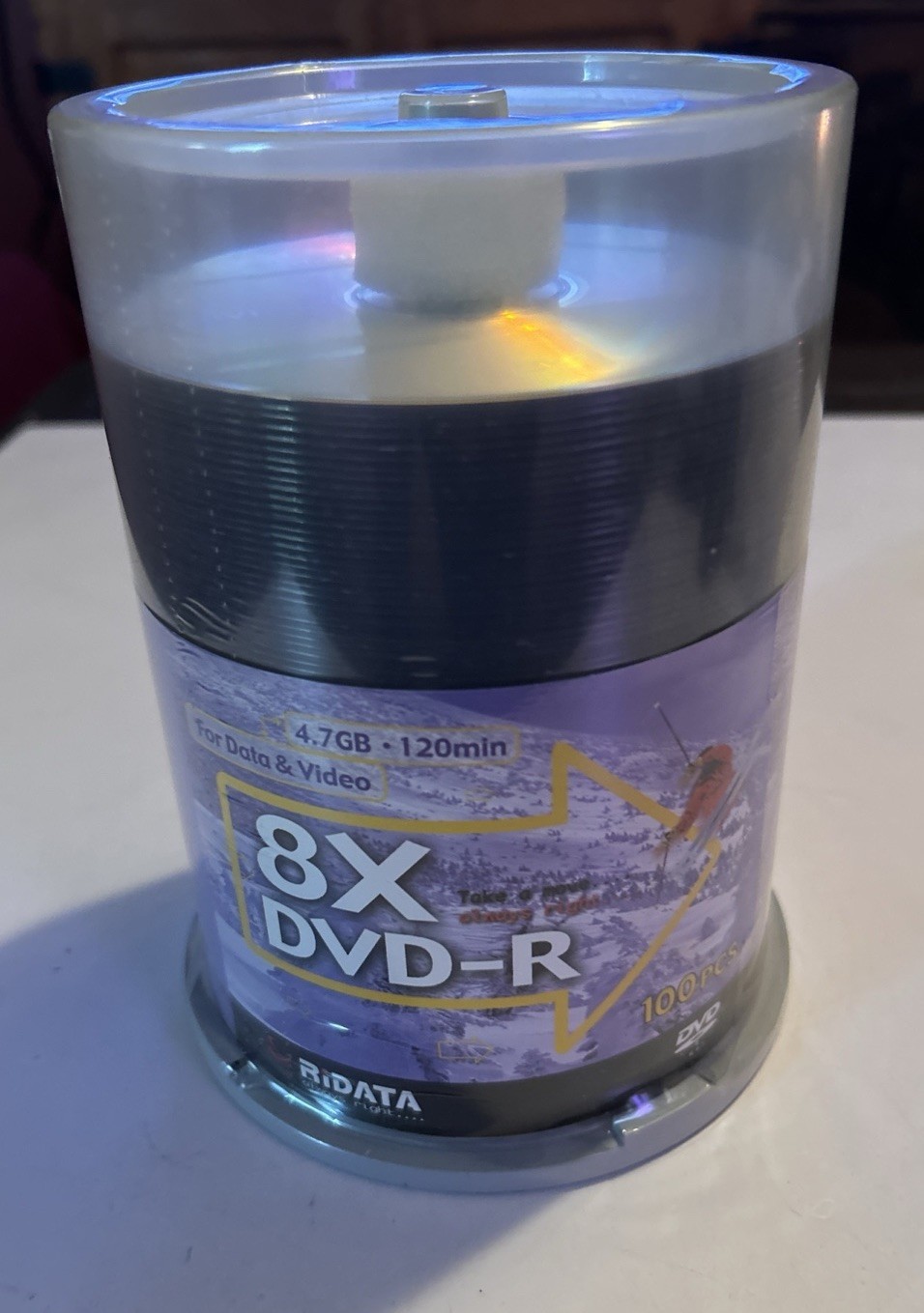 NEW 100pcs RiDATA 8X DVD-R Recordable Blank Media Sealed 4.7 GB-120 min Sealed