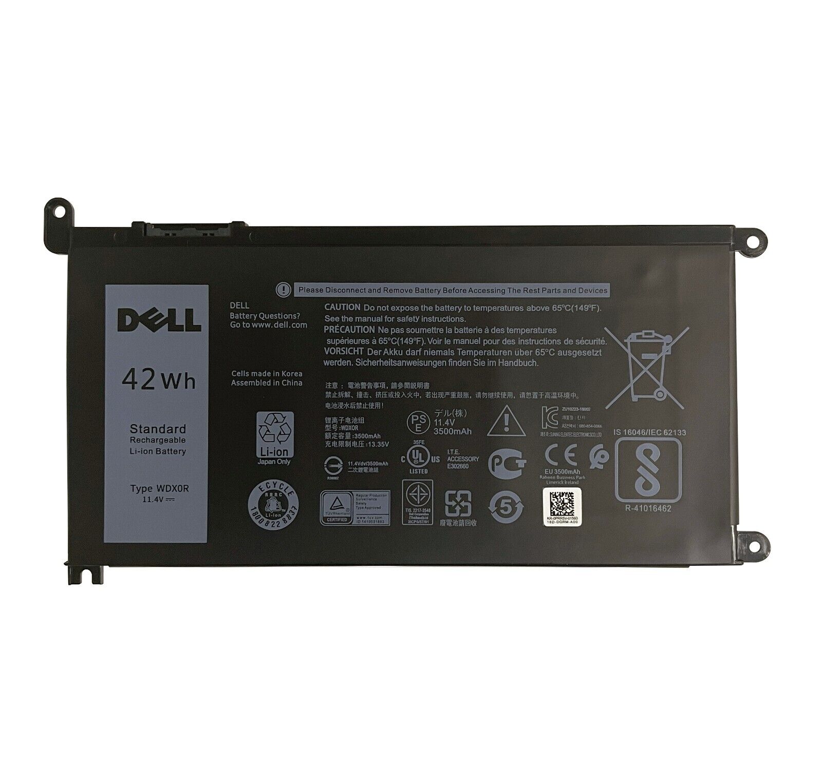 NEW OEM 42Wh WDX0R Battery For Dell Inspiron 15 7000 7579 7570 17 5000 5765 5767