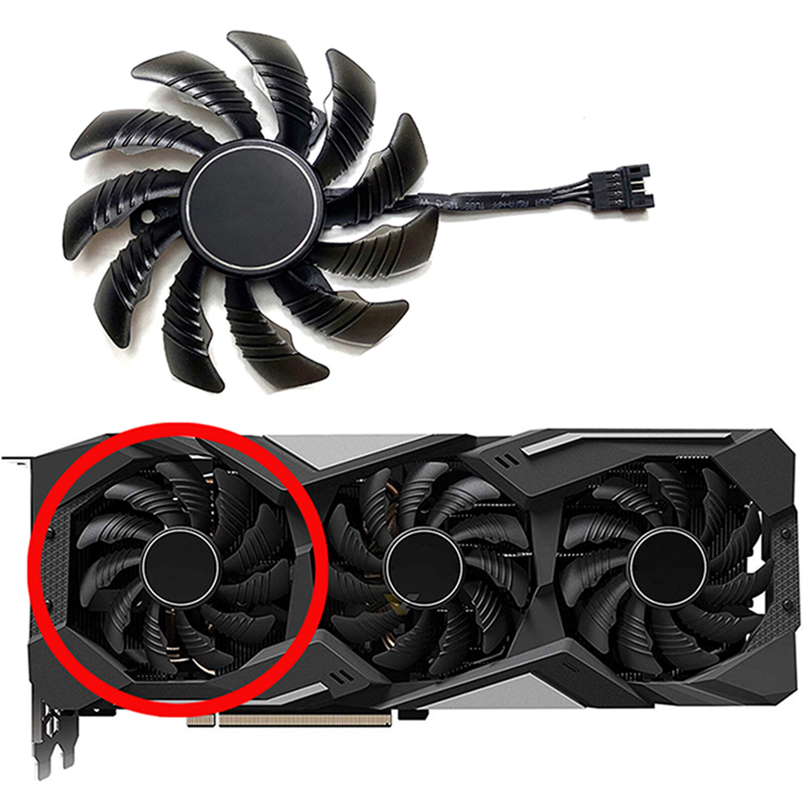 Graphics Card Cooling Fan For GIGABYTE RX5500XT 5600XT 5700 5700XT PLD08010S12HH