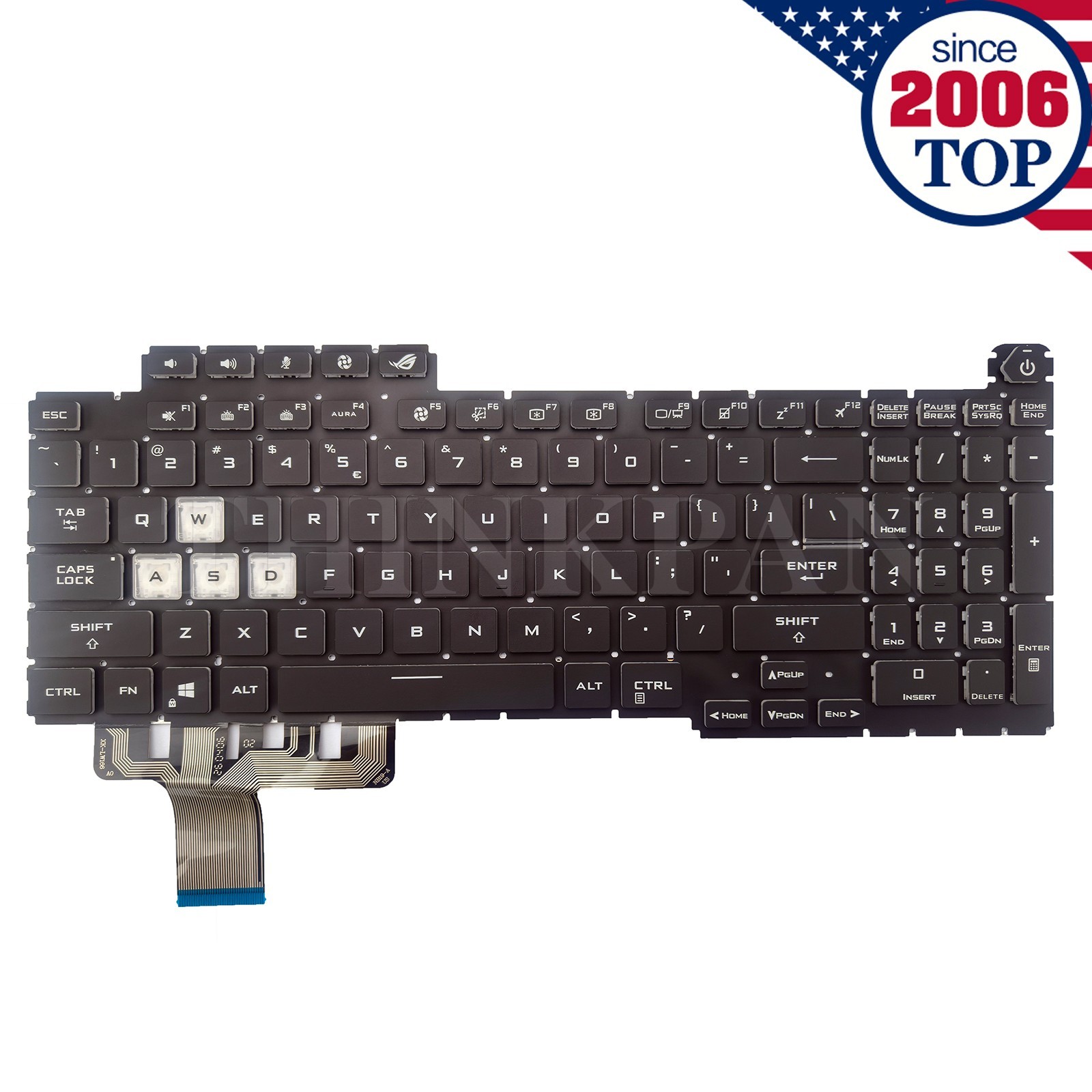 New US Backlit Keyboard for Asus ROG Strix G17 G713Q G713QE G713QM G713QR G713QY