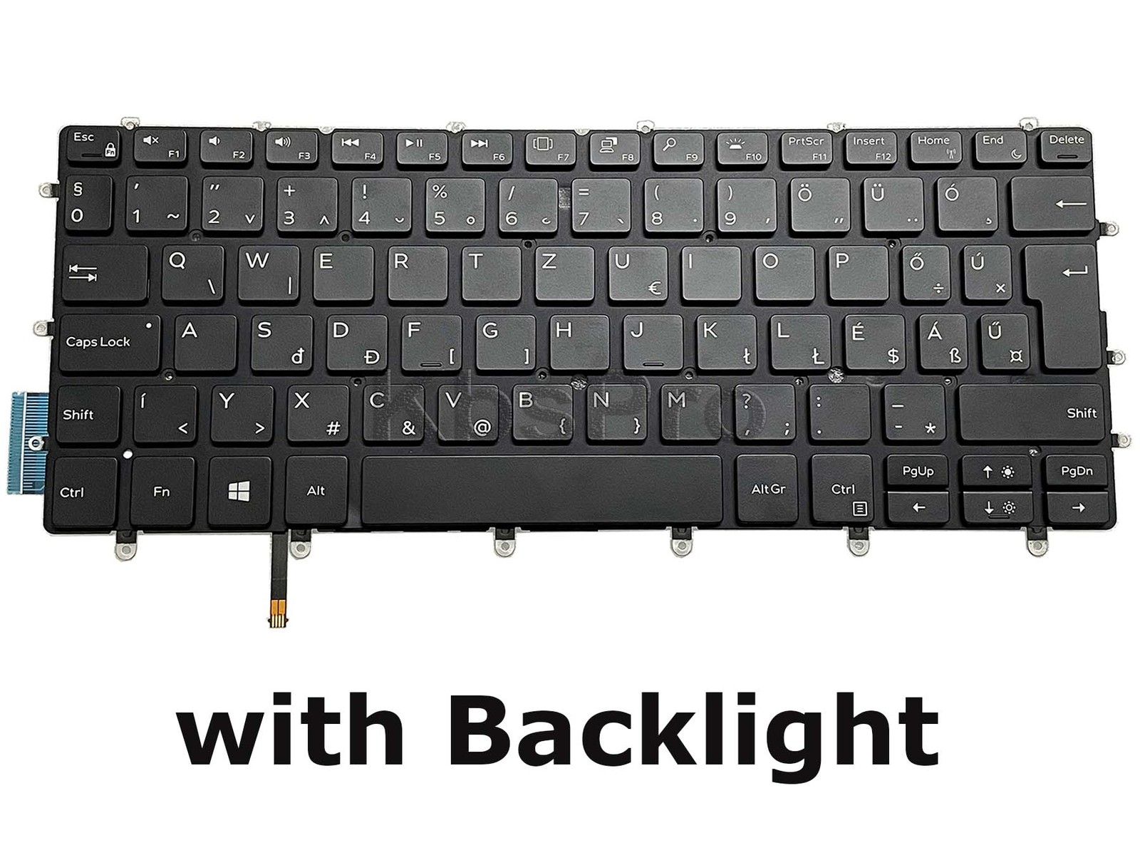 New/Oirg Backlit Hungarian Keyboard for Dell XPS 13 7390 9370 9380 QWERTZ