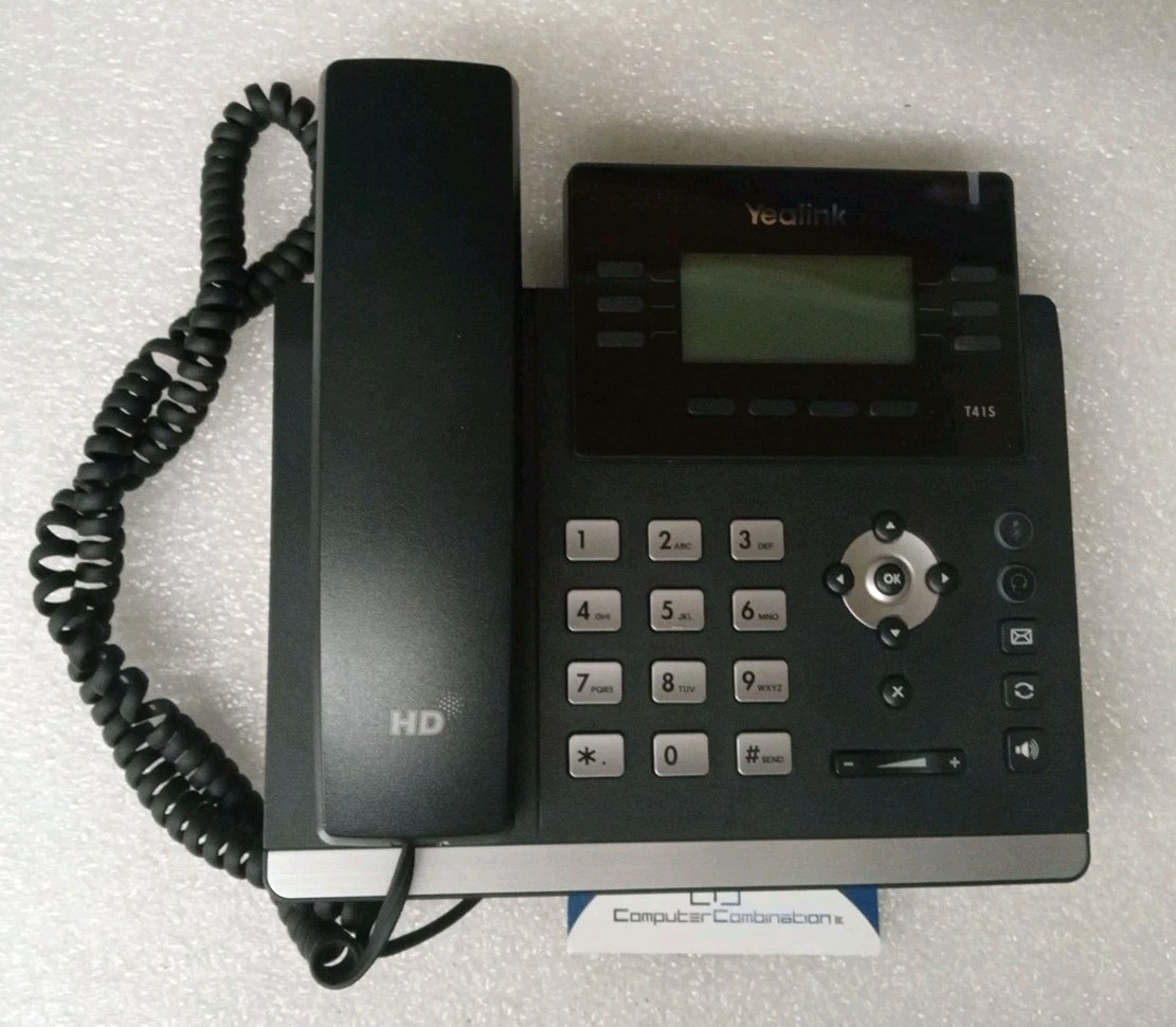 Black Yealink SIP-T41S Ultra-Elegant  IP Phone 