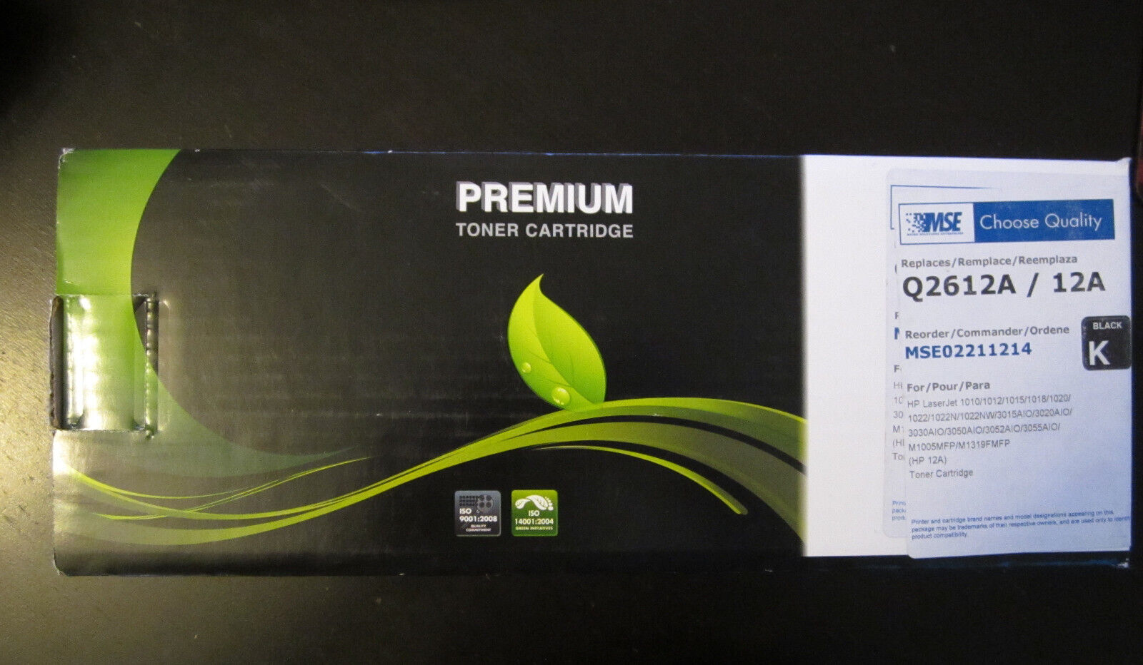 BRAND NEW Compatible HP 12A Black Print Toner Cartridge MSE Q2612A - LOW SHIP