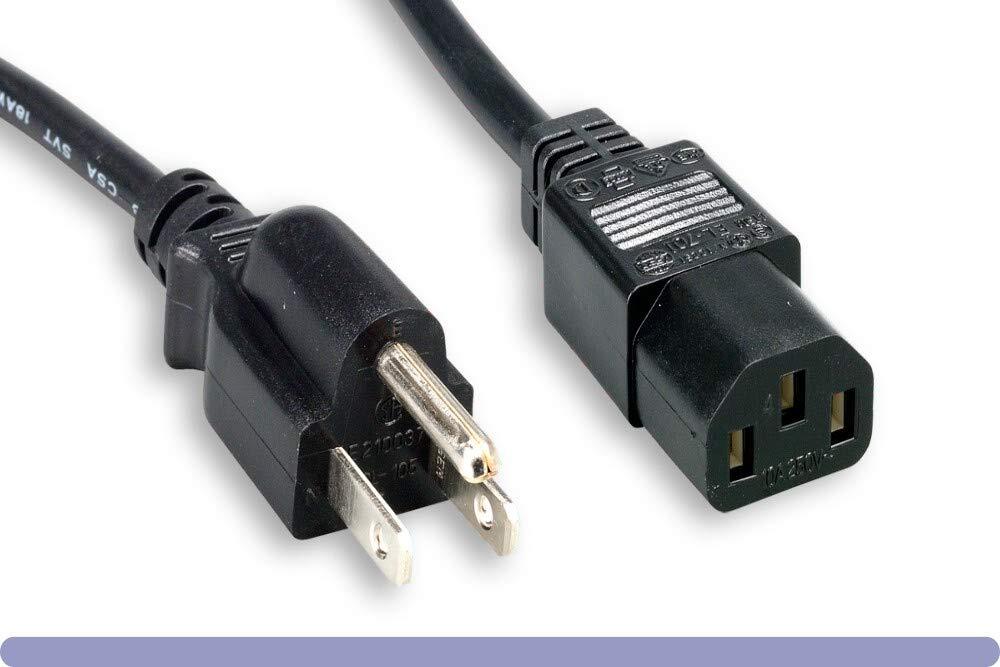 Ac Power Cord Replacement Cable for Plasma Tvs & Computers 5FT NEMA IEC