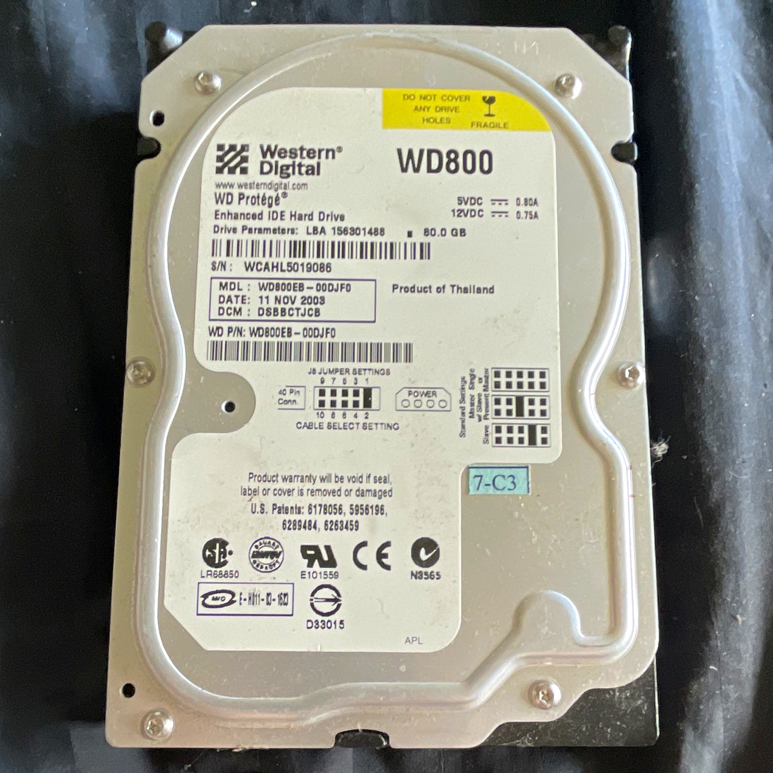 Western Digital WD Protege WD800EB-00DJF0 80GB 3.5" IDE 7200RPM 2MB HDD UNTESTED