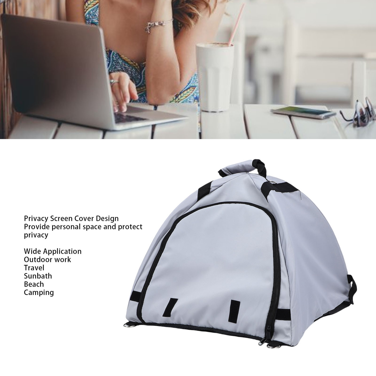 Portable Laptop Sun Shade Water Proof Outdoor Laptop Cover For Beach Camping For