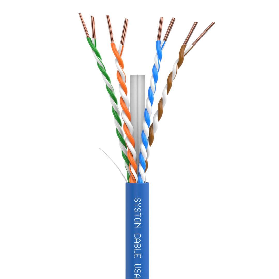 Syston Cat 6A+ Bulk Ethernet Cable 750 MHz 23 AWG CMR Copper Wire 300 to 1000 ft