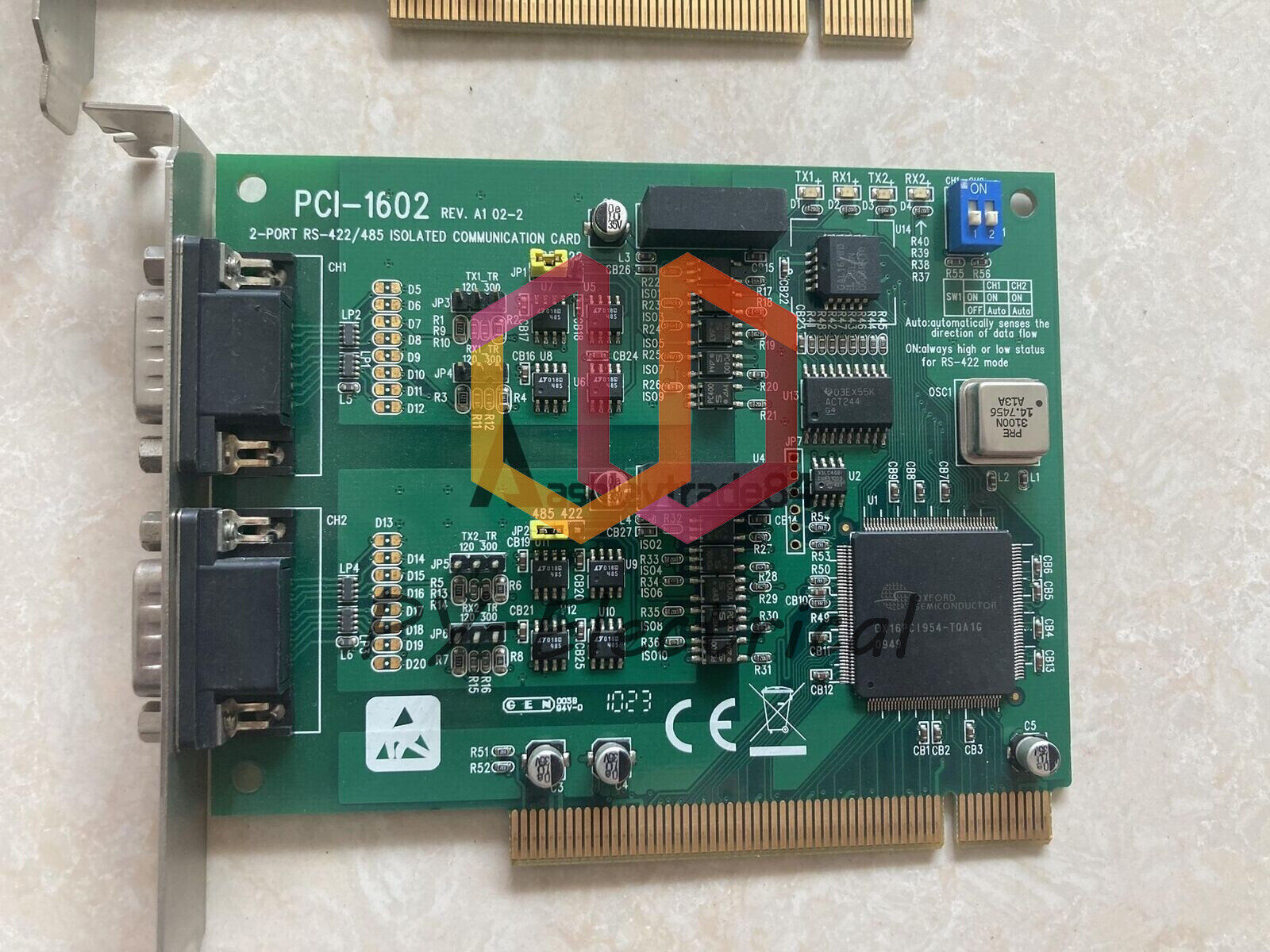 USED For Advantech PCI-1602 2-PORT RS-422/485 REV.A1 Card (1PCS)