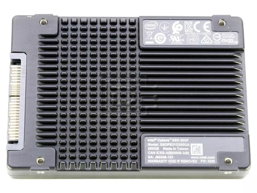 INTEL 900P 280GB U.2 SSD 9 2.5" OPTANE SSDPE21D280GAX1 280 GB PCIE 3.0 x4 NVME