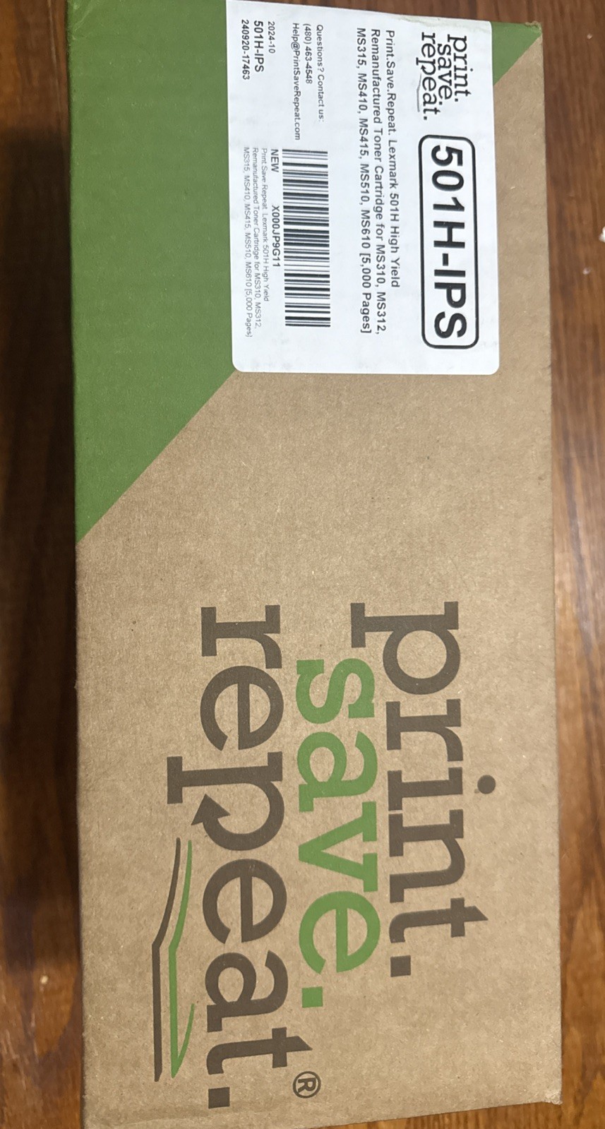 Print.Save.Repeat. Lexmark 501H-IPS  High Yield Toner Cartridge 5,000 pages
