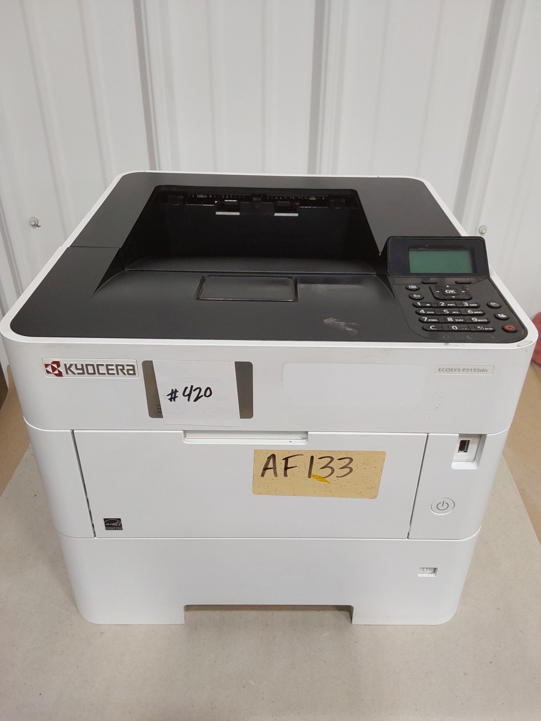 Kyocera ECOSYS P3155dn B/W Laser Printer 55PPM Tested w/Toner Duplex 