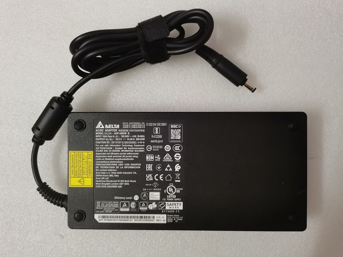 For Acer Predator Helios 300 PH315 280W Delta 19.5V 14.36A ADP-280DB B Slim OEM