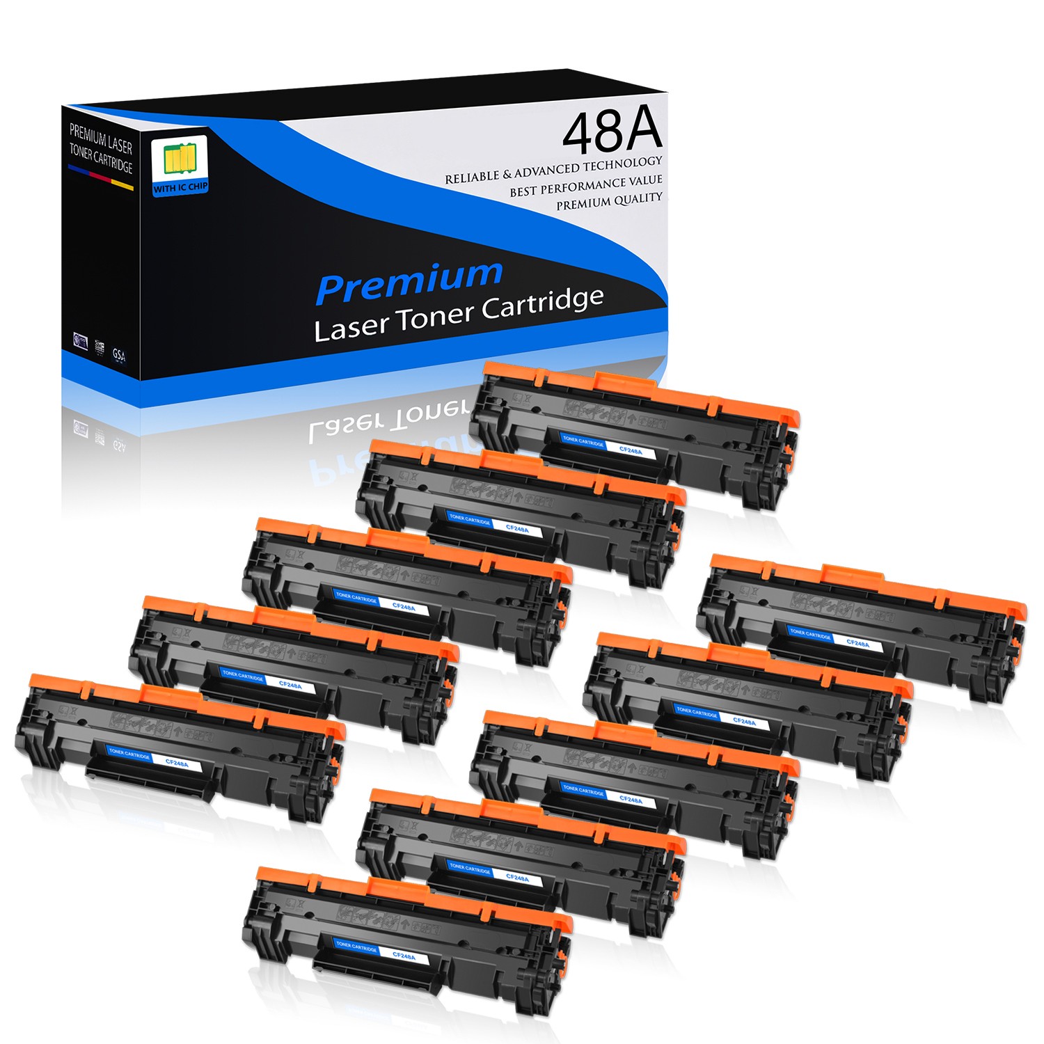 10PK CF248A 48A Toner For HP LaserJet Pro MFP M28a M28w M29a M29w M15a M15w M16a