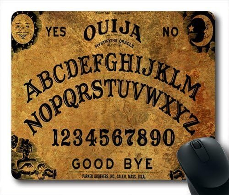Non-Slip Rubber Mousepad Ouija Board Mouse Pad Retro Ouija Board Mouse Pad 18...