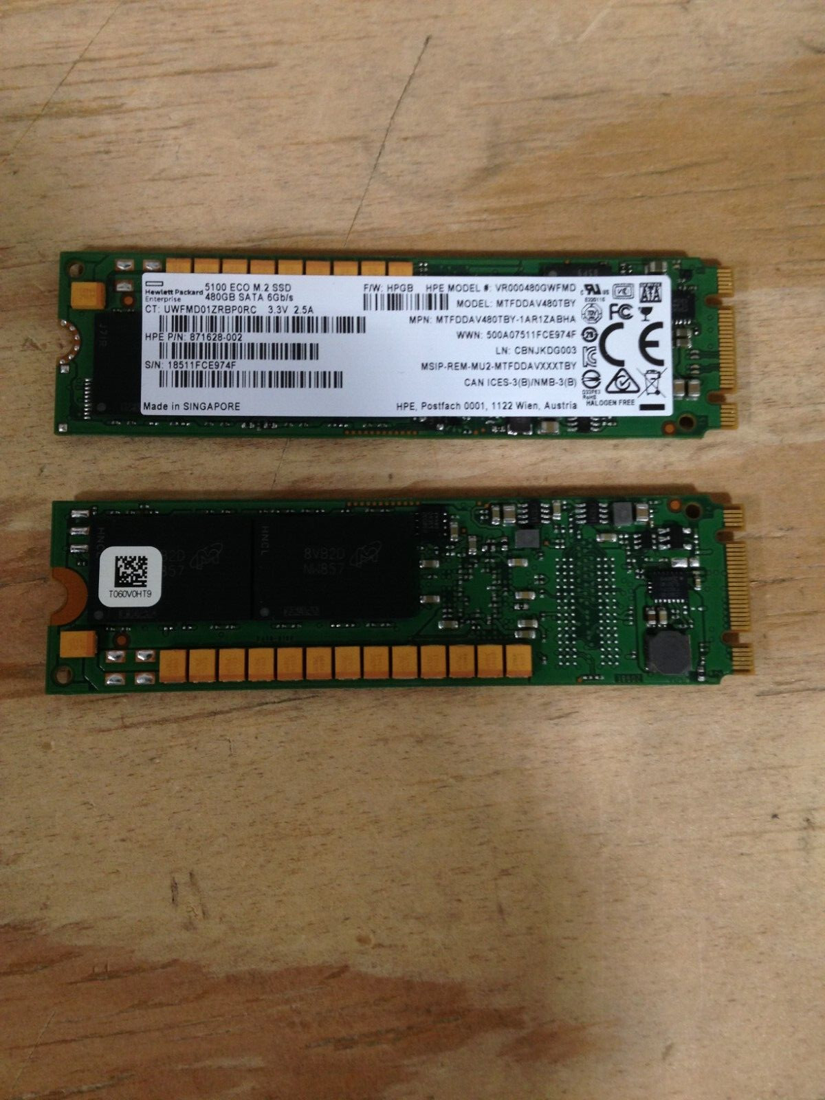 480GB M.2 2280 SATA SSD Solid State Drive Major Brand Micron, Intel ...