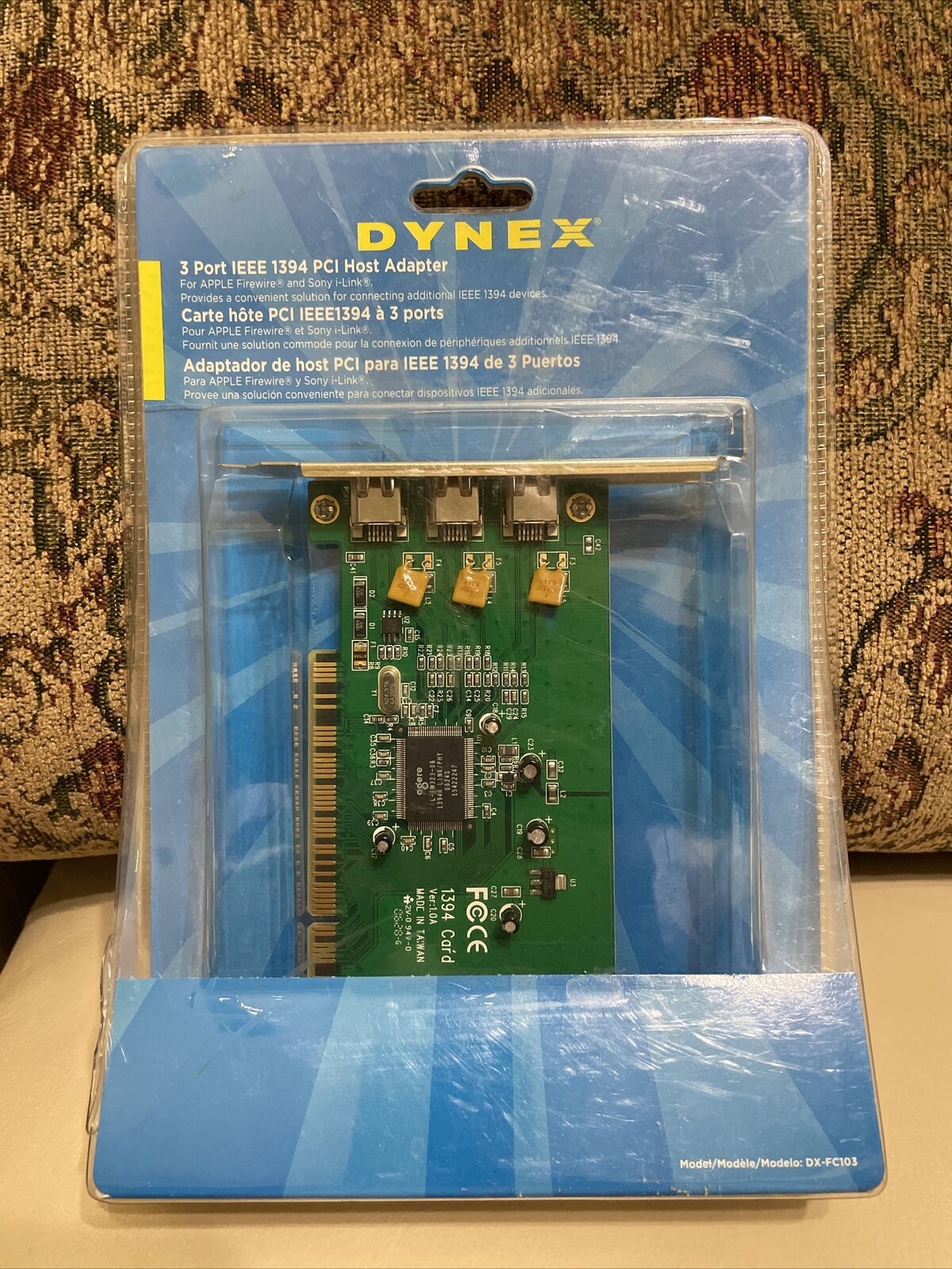 DYNEX 3 Port IEEE 1394 PCI Apple Firewire And Sony I-Link Host Adapter