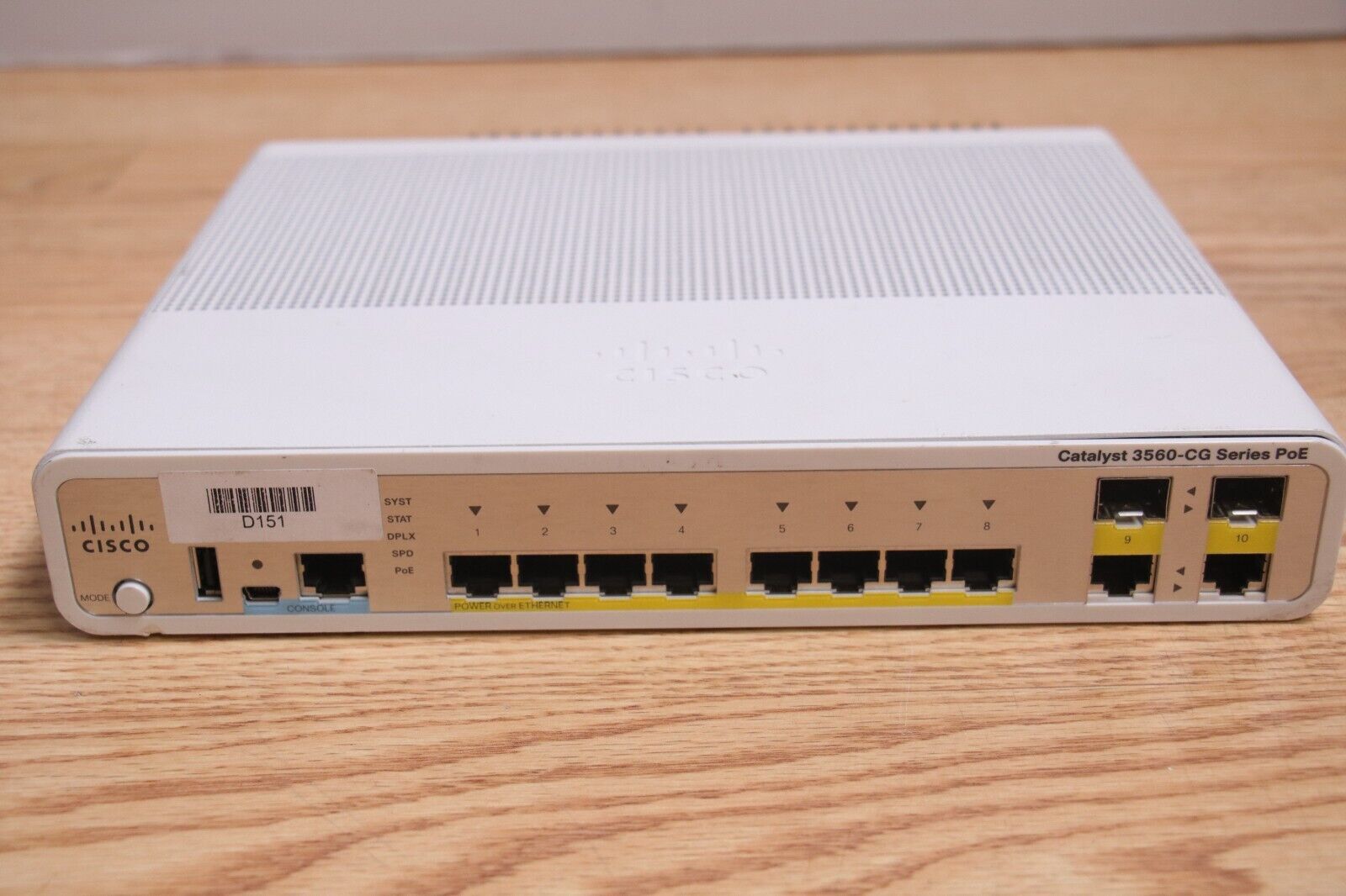 Cisco Catalyst 3560-CG WS-C3560CG-8PC-S 8-Port Gigabit Ethernet Switch Nice