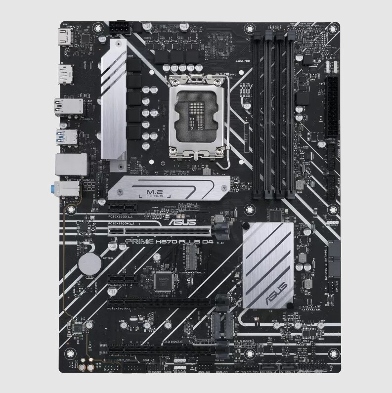 For ASUS PRIME H670 PLUS D4 motherboard LGA1700 DDR4 128G HDMI+DP ATX Tested OK