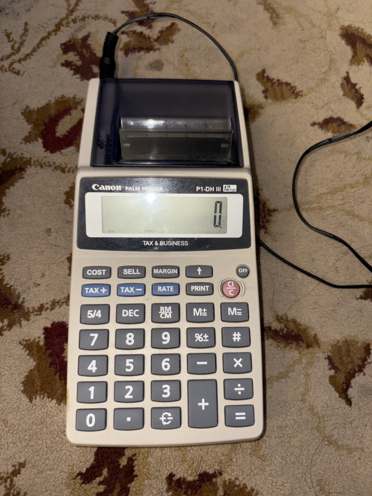 Canon Palm Printer P1-DH III Calculator Adding Machine Vintage Working