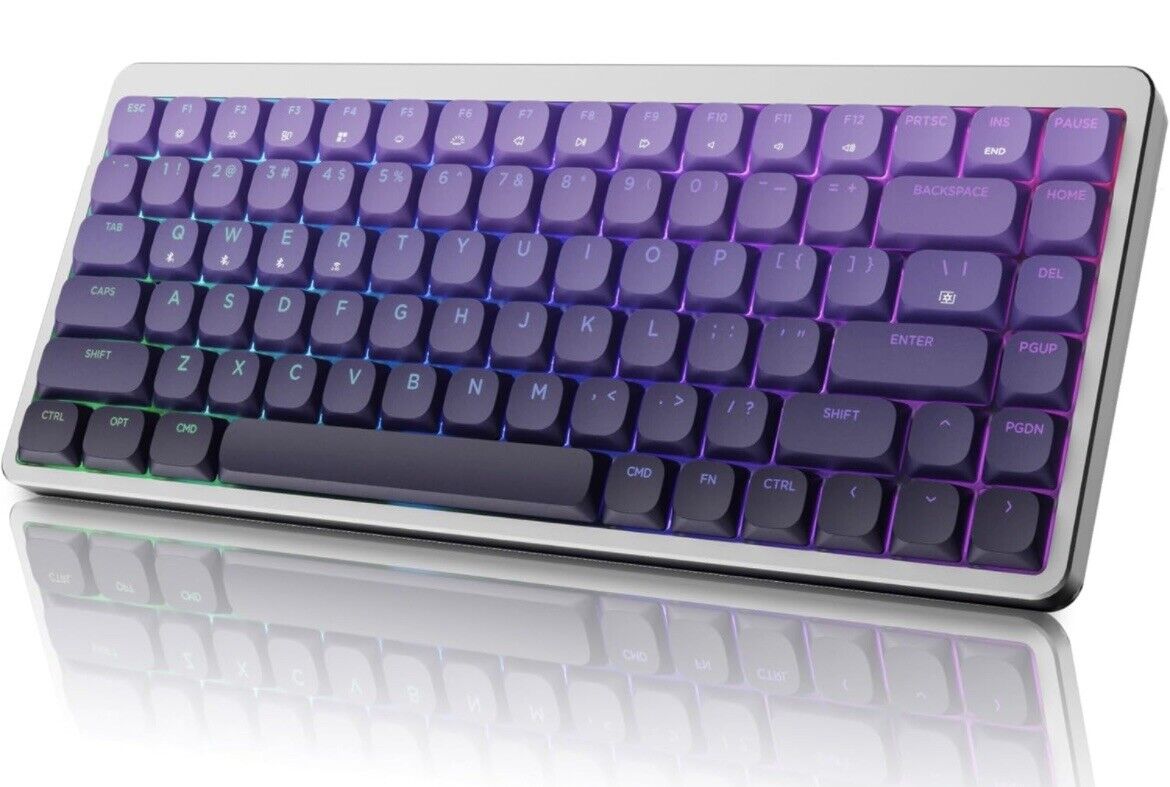 XVX 75% Keyboard Low Profile Mechanical Keyboard Purple Bluetooth 2.4Ghz (CN)