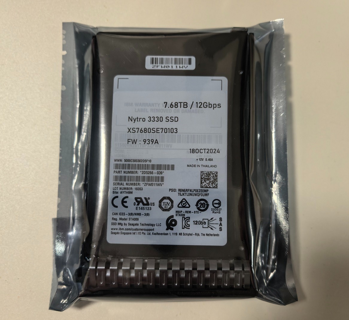 NEW Seagate 7.68TB SAS 12G 2.5" G10 Server SSD Replace HPE P49039-B21 P49739-001