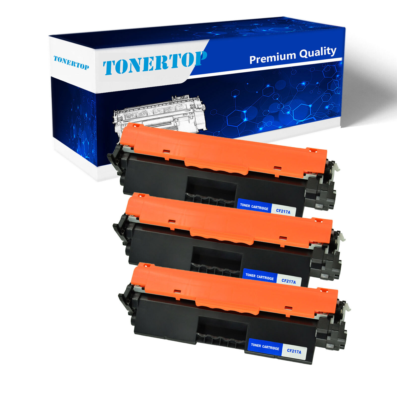 3PK CF217A 17A Toner Cartridge Fit for HP LaserJet M102a M102w Pro MFP With Chip