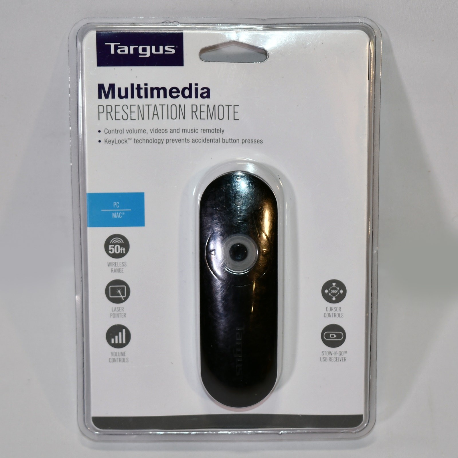 Targus Laser Presentation Remote Key Lock Technology Laser Pointer AMP09US 0226