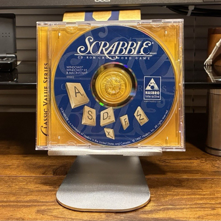 Hasbro Interactive Scrabble CD-ROM Crossword Game, English for Win 3.1/95 & Mac