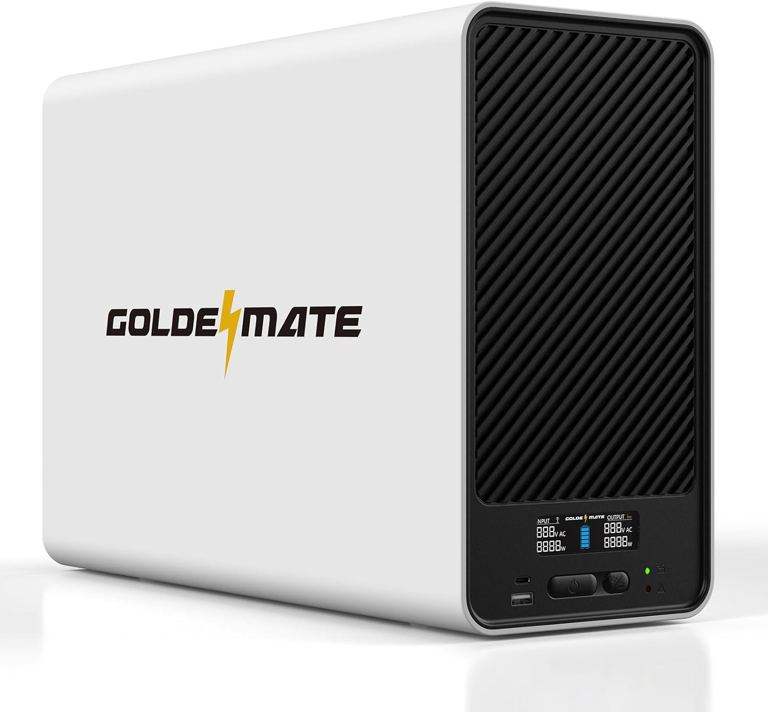 GOLDENMATE 1500VA/1000W Lithium UPS Battery Backup & Surge Protector, White