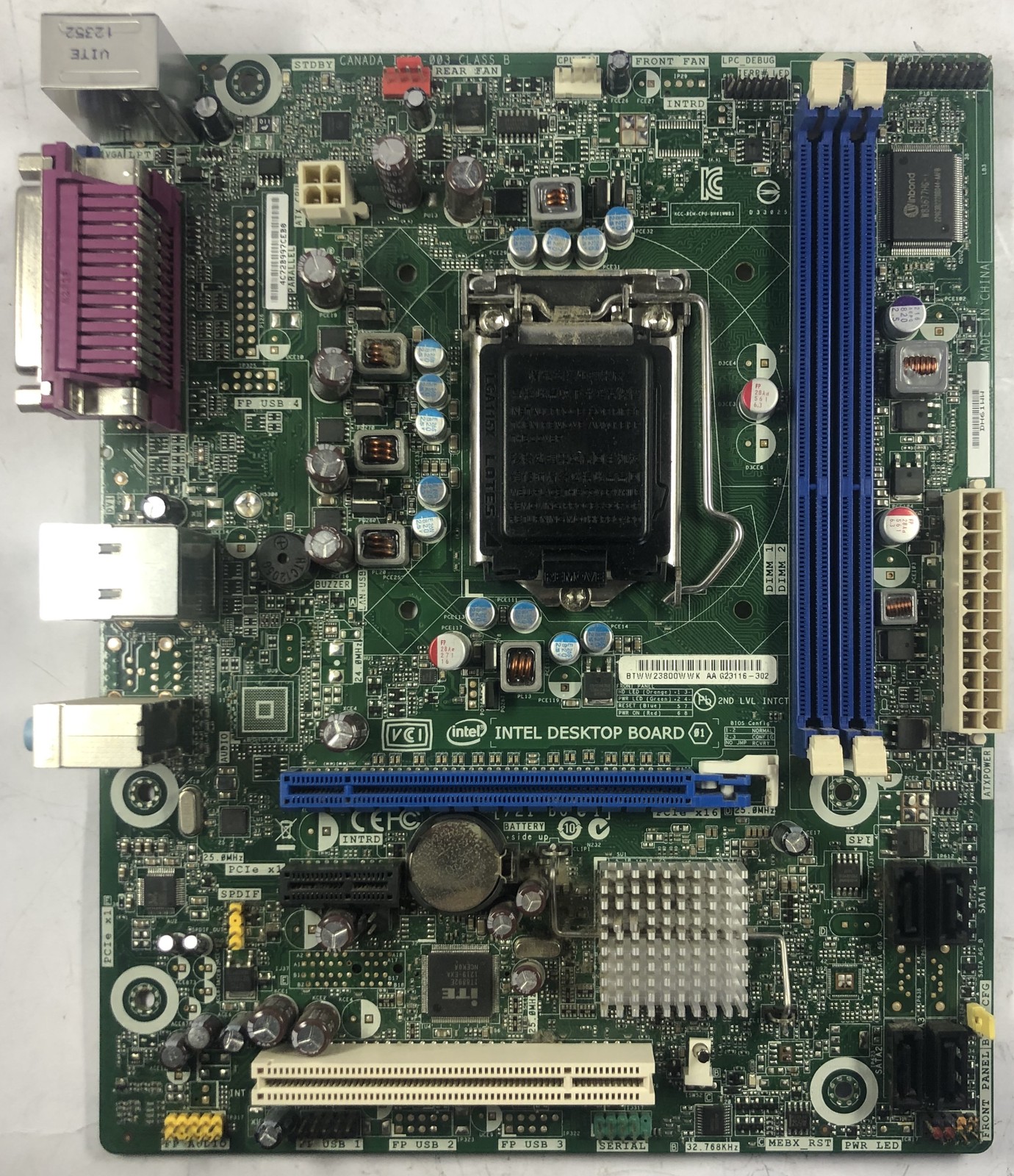 Intel DH61WW Desktop micro ATX Motherboard- G23116-302