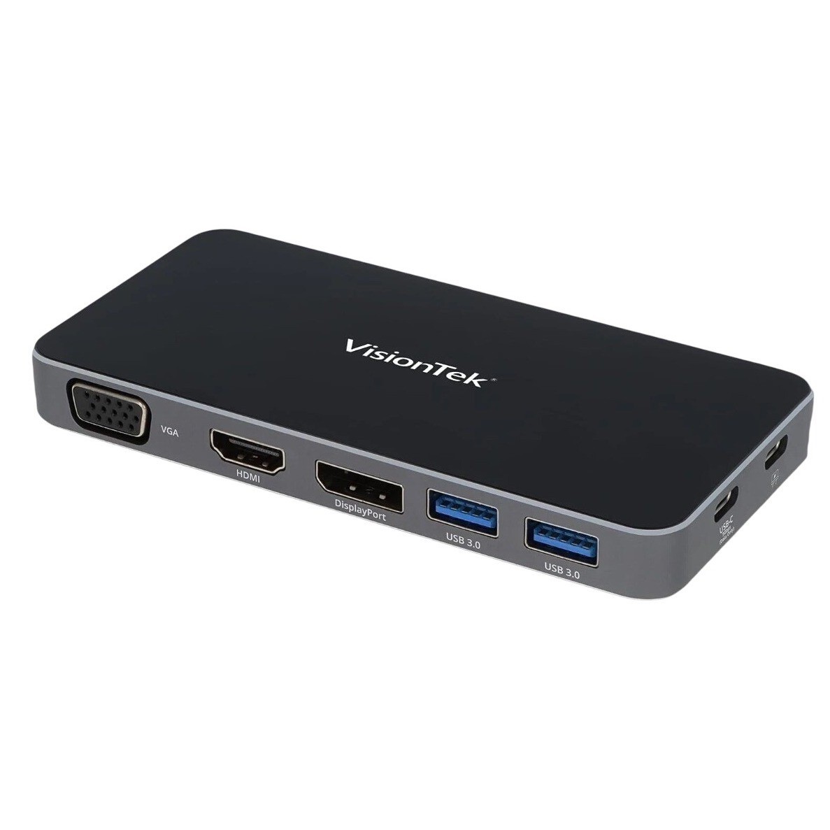 Visiontek VT200 USB-C Portable Dock Station Dual Display 100W Power Passthrough