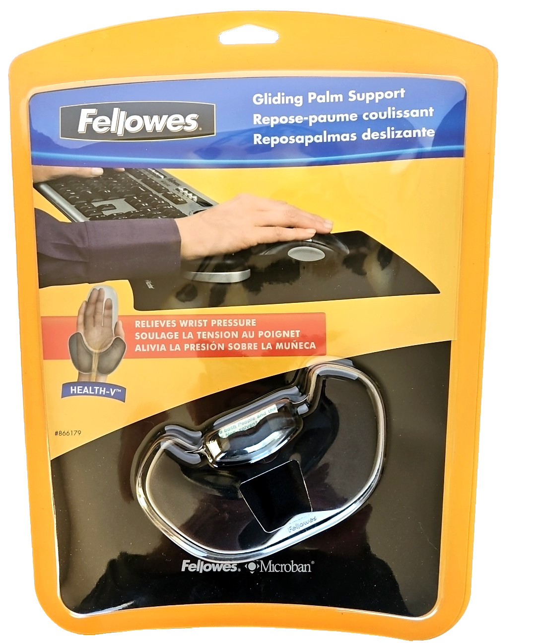 Fellowes GLIDING PALM SUPPORT Relieves wrist pressure and carpal tunnel syndrome