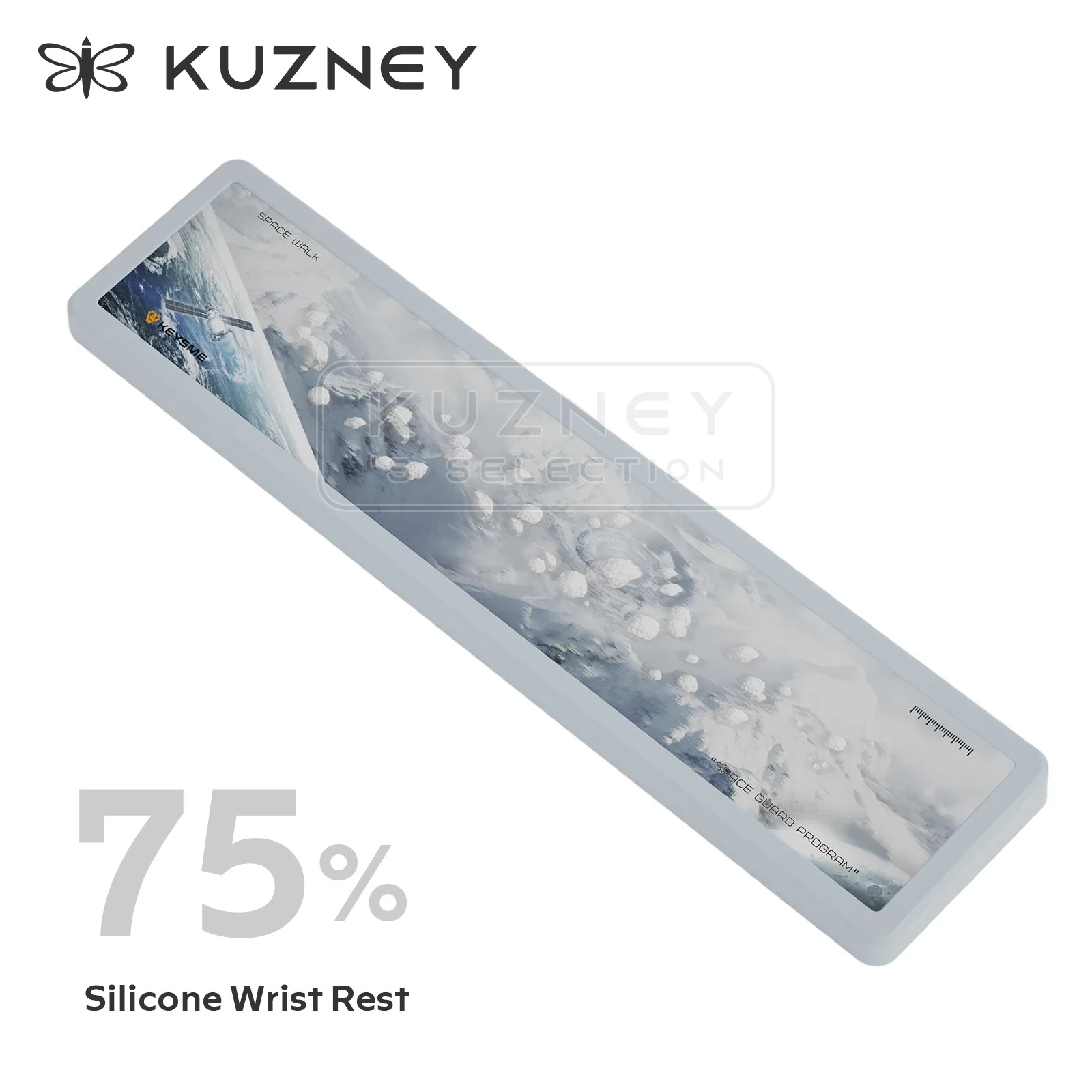 KeysMe 75% Mechanical Keyboard Silicone Wrist Rest 3D Visual Effect Palm Pad