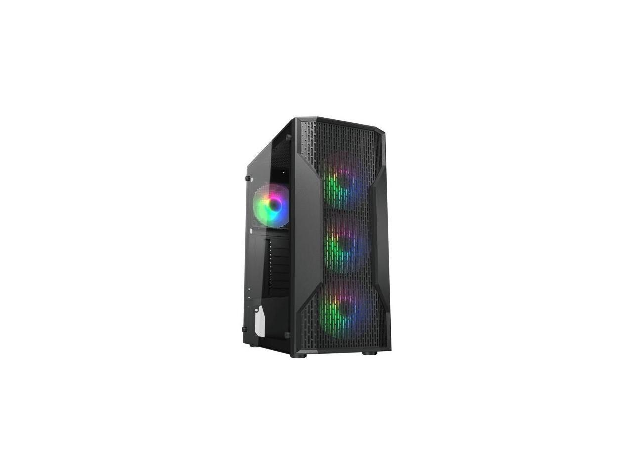 COUGAR MX110 RGB Mid-Tower ATX PC Case  Built for Basics. Ready for More.  4X 12