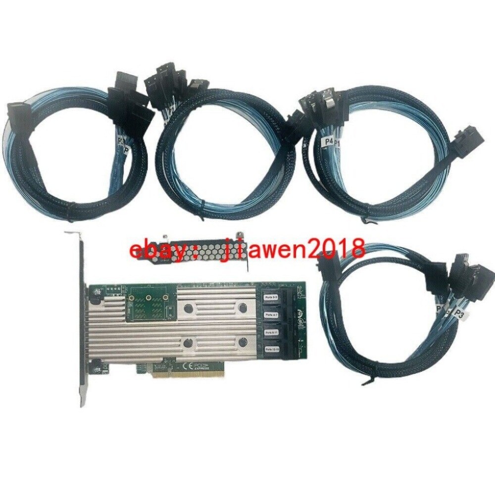 LSI 9305-16i SATA SAS 12Gbs Controller card PCIe 3.0 x8 IT-Mode 4* 8643 SATA US