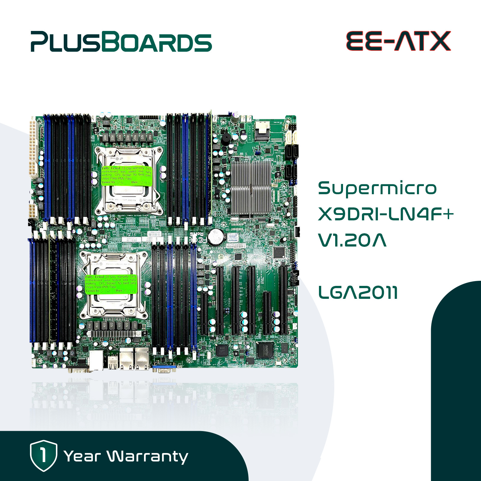 Supermicro X9DRi-LN4F+ EE-ATX LGA 2011 X79 Motherboard w/ Test CPU and Memory