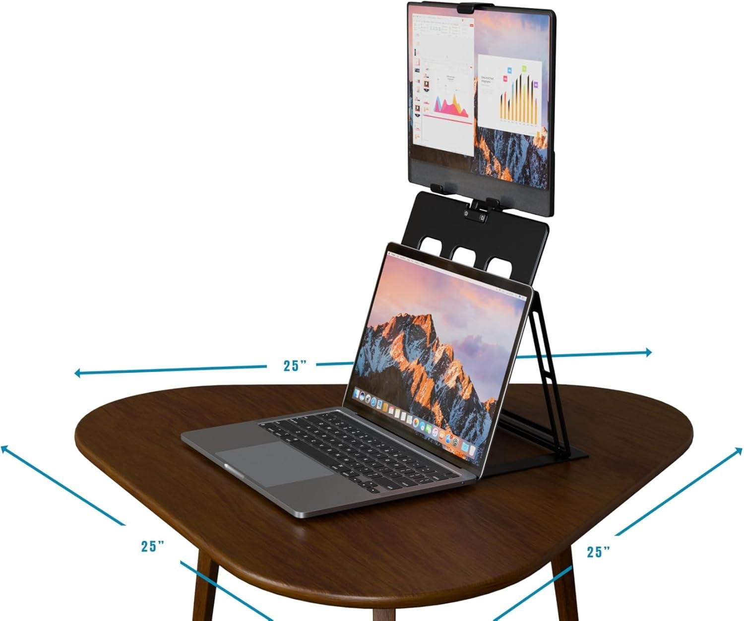 Tablet Stand for iPad Foldable Holder for Desk Portable Monitor Stand 13.3-18.5”