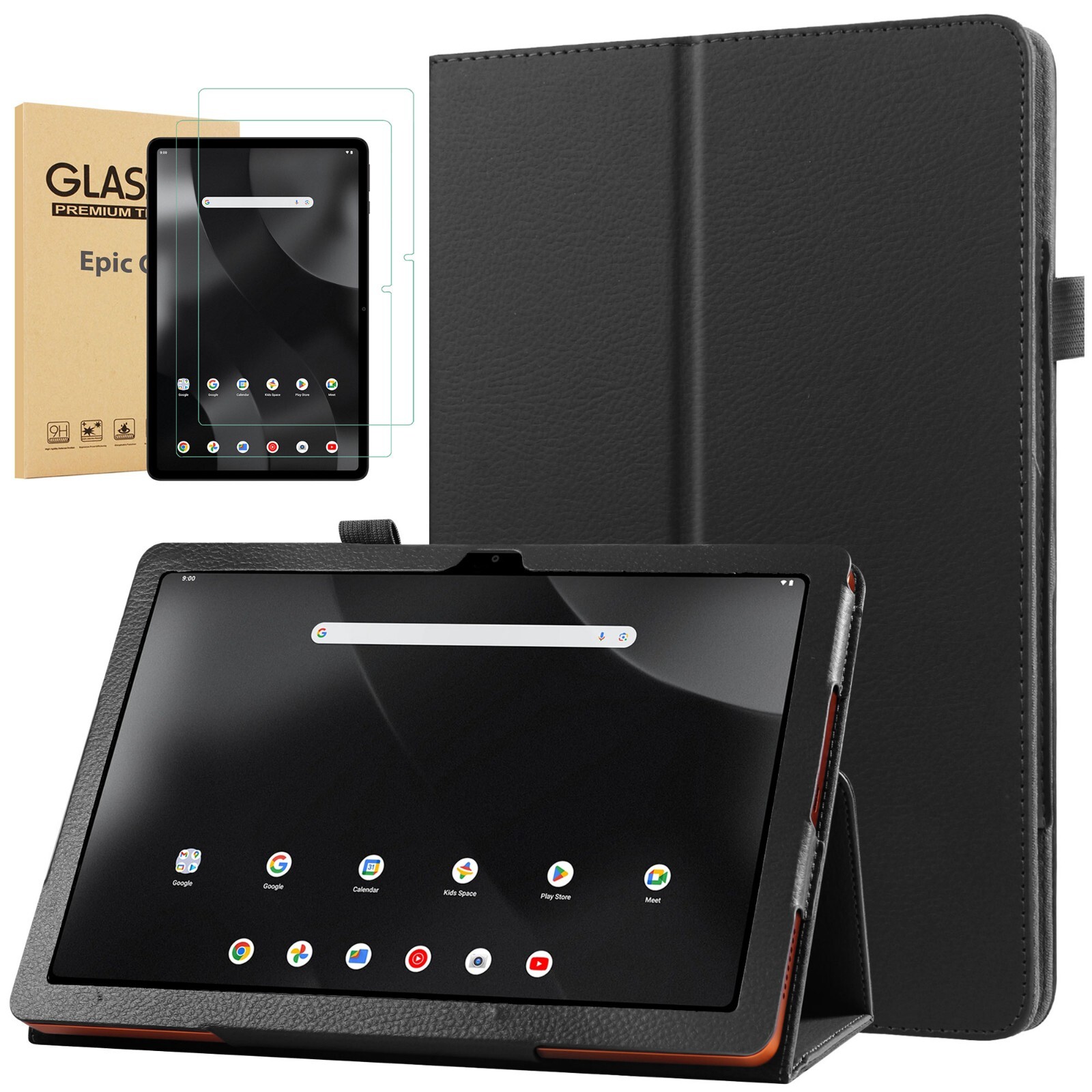 Onn 10.1'' Tablet Case (2024 Model) Leather Folio Cover for Onn 10.1 inch+Stylus