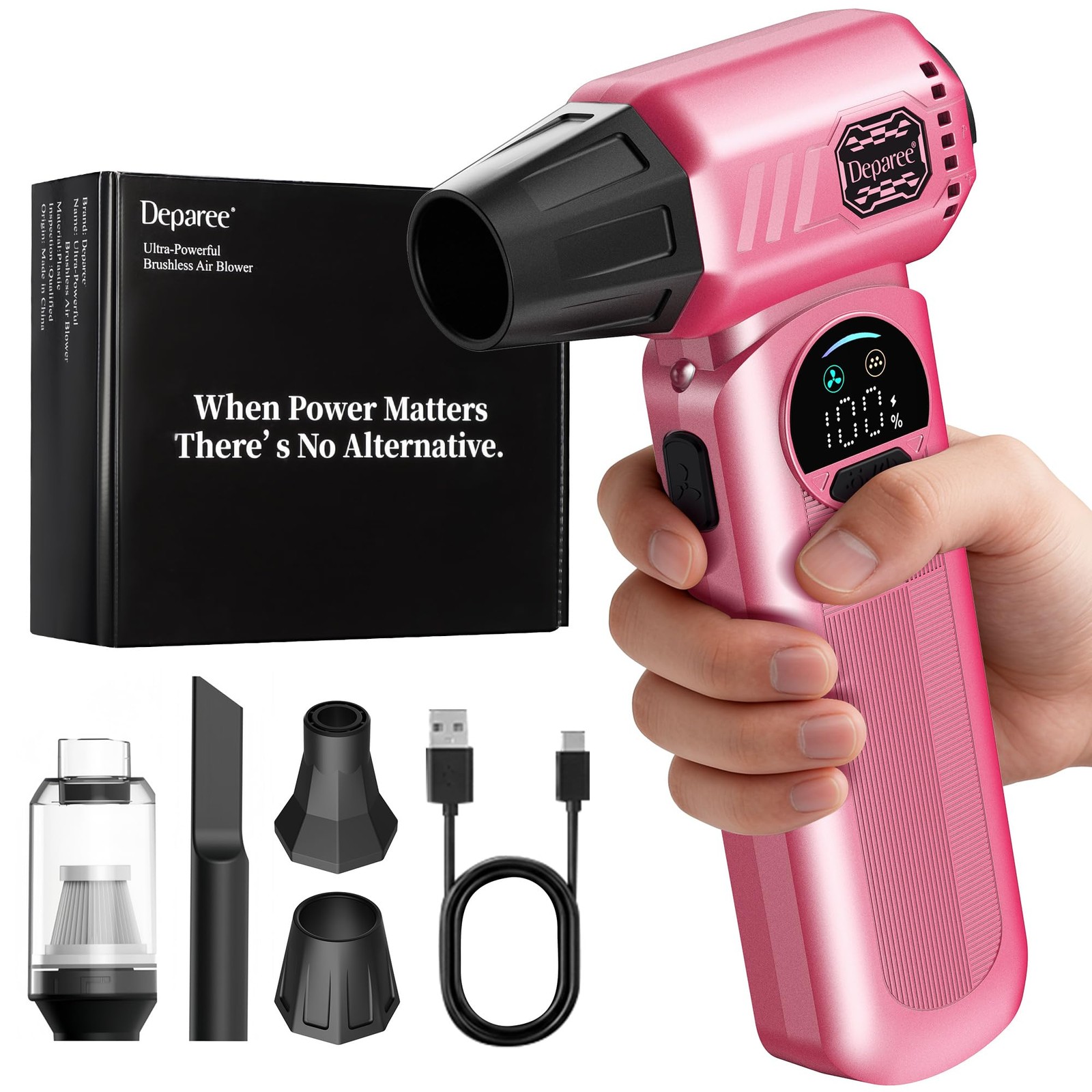 B50 Compressed Air Duster and Vacuum Cleaner, 0.6 lb Lightweight Powerful Min...