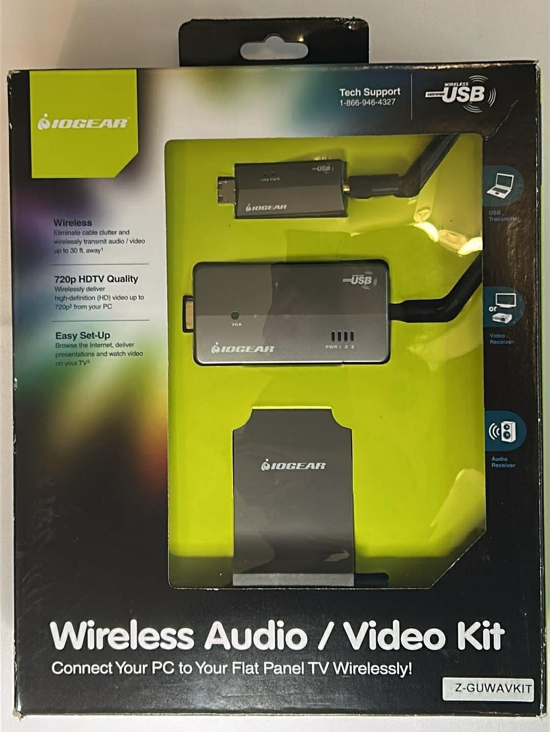 IOGear Wireless Audio/Video Kit Z-GUWAVKIT New, Sealed