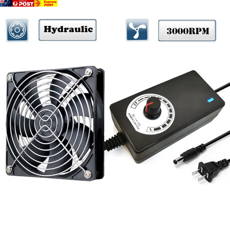 120mm High-Speed Fan Cooling System with Controller for BTC Mining Workstations