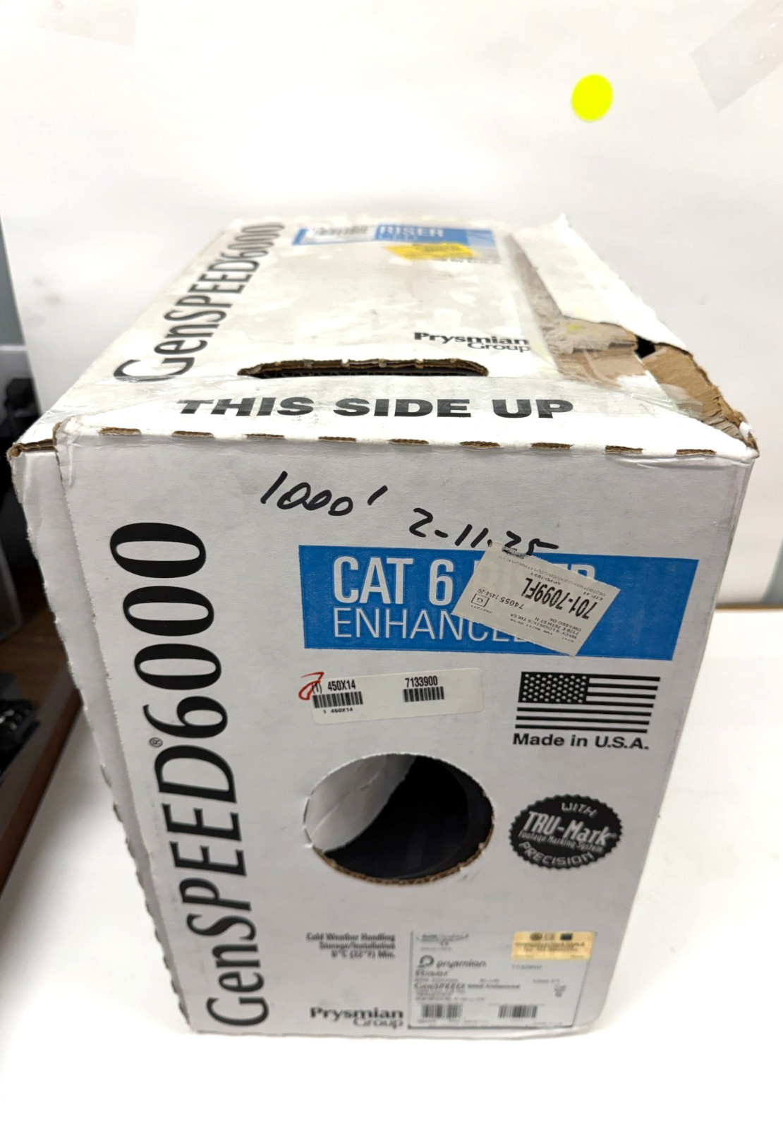 GENSPEED CATEGORY CABLE: 1000FT CABLE