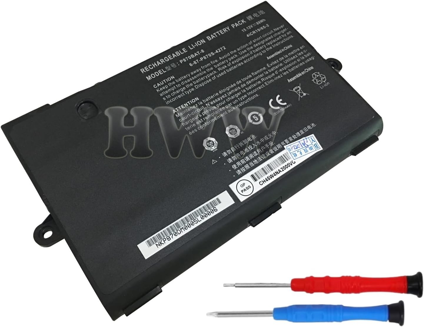 New 15.12 V 89Wh P870BAT 8 Battery Compatible with Clevo P870TM G P870DM3 G
