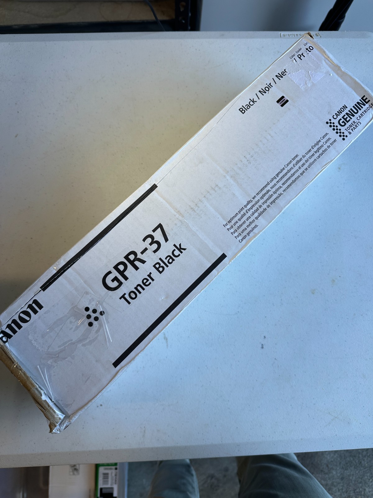 Genuine Canon 3764B003 Black Toner Cartridge GPR-37 Open Box