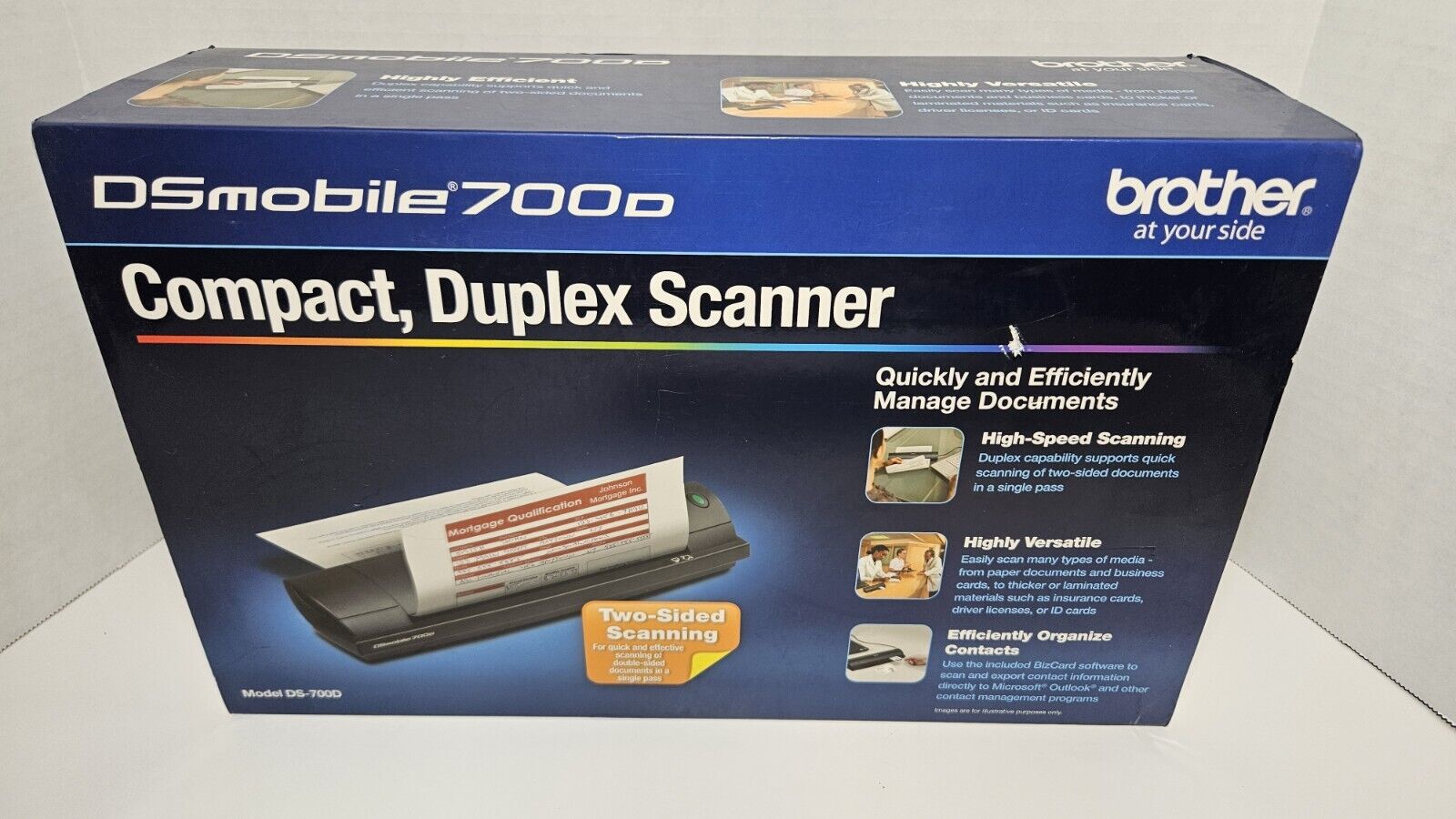 Brother Scanner DSmobile 700D Compact, Duplex, Two-Sided Double Scanning In Box