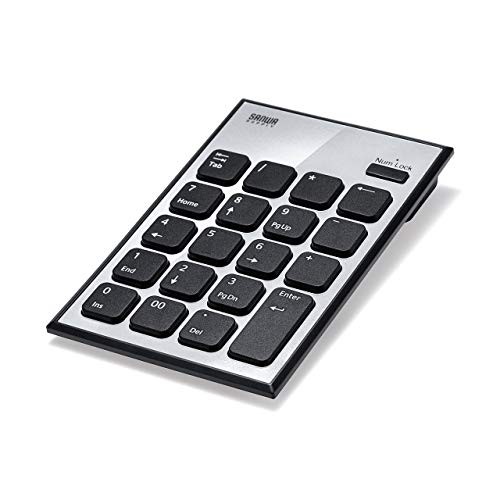 Sanwa Direct Bluetooth numeric keypad quiet compact lightweight battery-powered