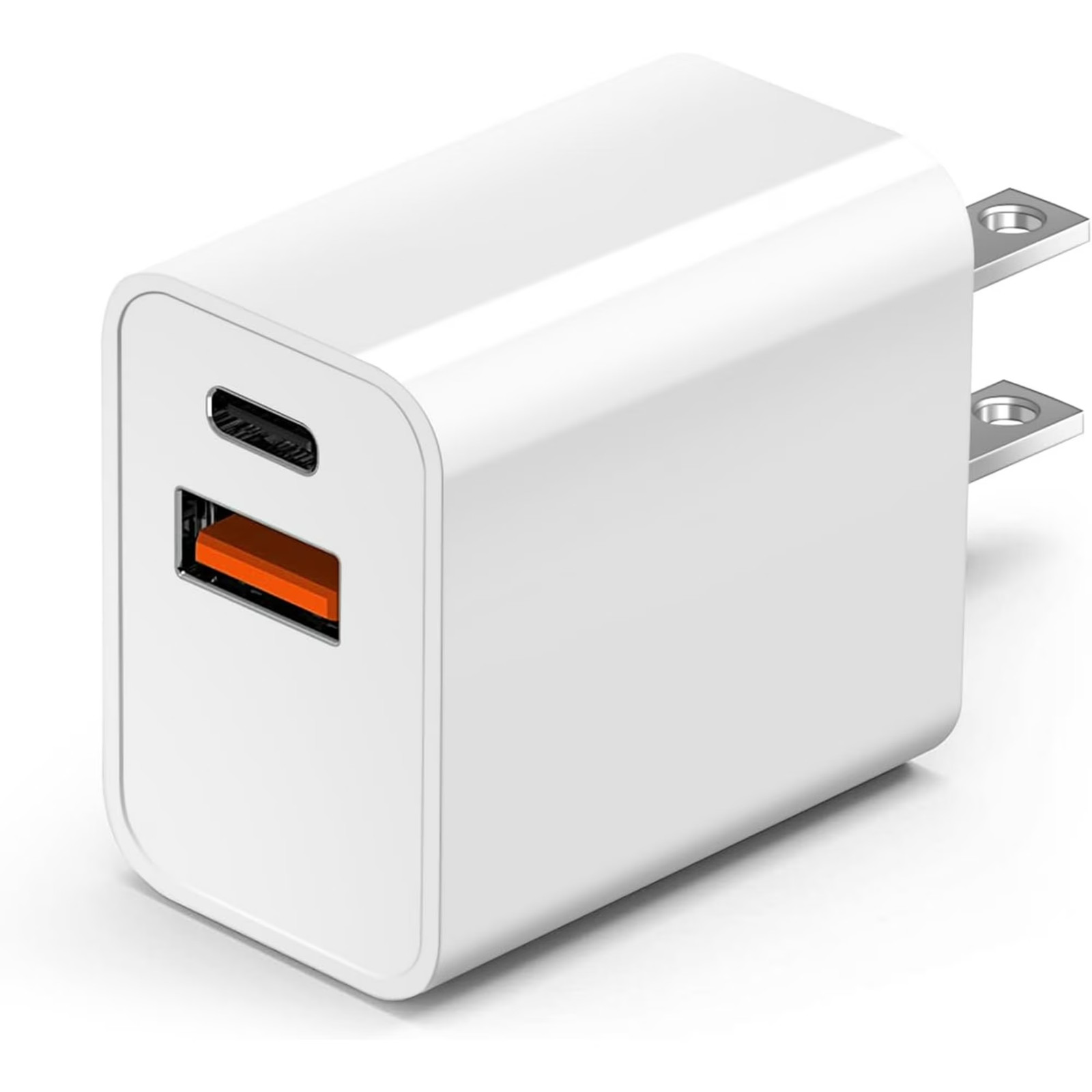 20W USB-C Fast Charger Dual Port USB C + USB A Power Adapter